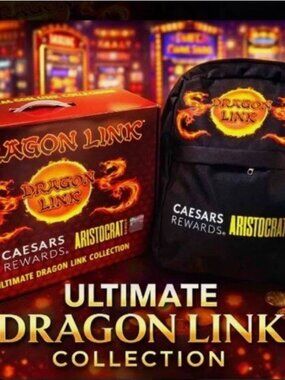 Dragon Link Caesars Rewards Promotional Set Backpack & Tumbler New In Box